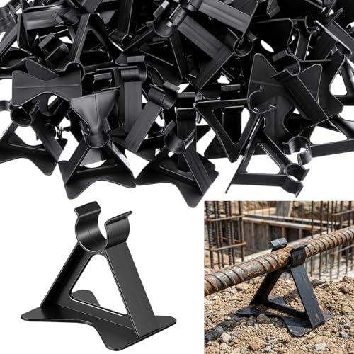 300 Pcs 2" Plastic Rebar Chair, Elevates Concrete Chair for Rebar #4#5