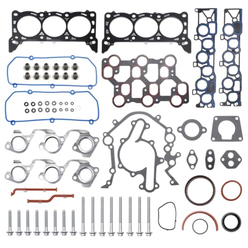 Image of Head Gasket with Bolts Set, HS9250PT-2, ES72160, 1998-2000 for Ford E150 E250 Econoline F150 4.2L, 1999-2004 for Mustang 3.8L, 2004 for Mustang 3.9L, VIN Code 2, 4, 6(69pcs)