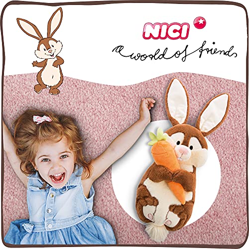 NICI Kuschelkissen Hase Poline Bunny mit Karotte – 2 in 1: Kuscheltier & Kuschelkissen für Mädchen, Jungen & Babys… – Bild 6