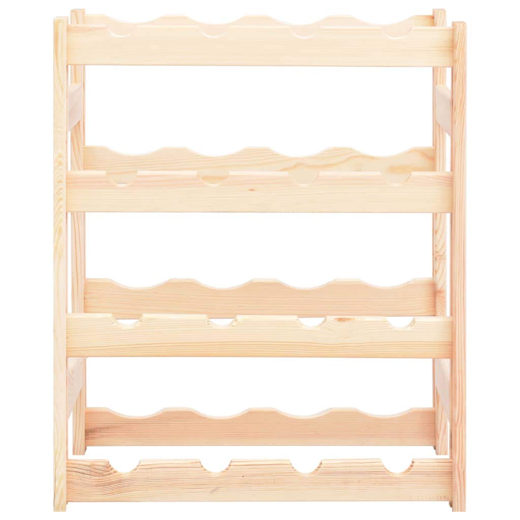 Botellero para 16 Botellas de Vino Estantería De Vino Botellas de Madera de Pino 43 x 25 x 54 cm