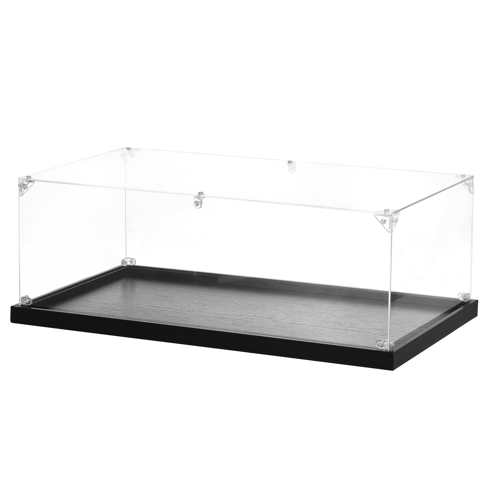 Muiltvoe Acrylic Display Case, 15.8"x8"x11.8" Clear Display Box Assemble Dustproof Storage Organizer Showcase for Collectibles Action Figures