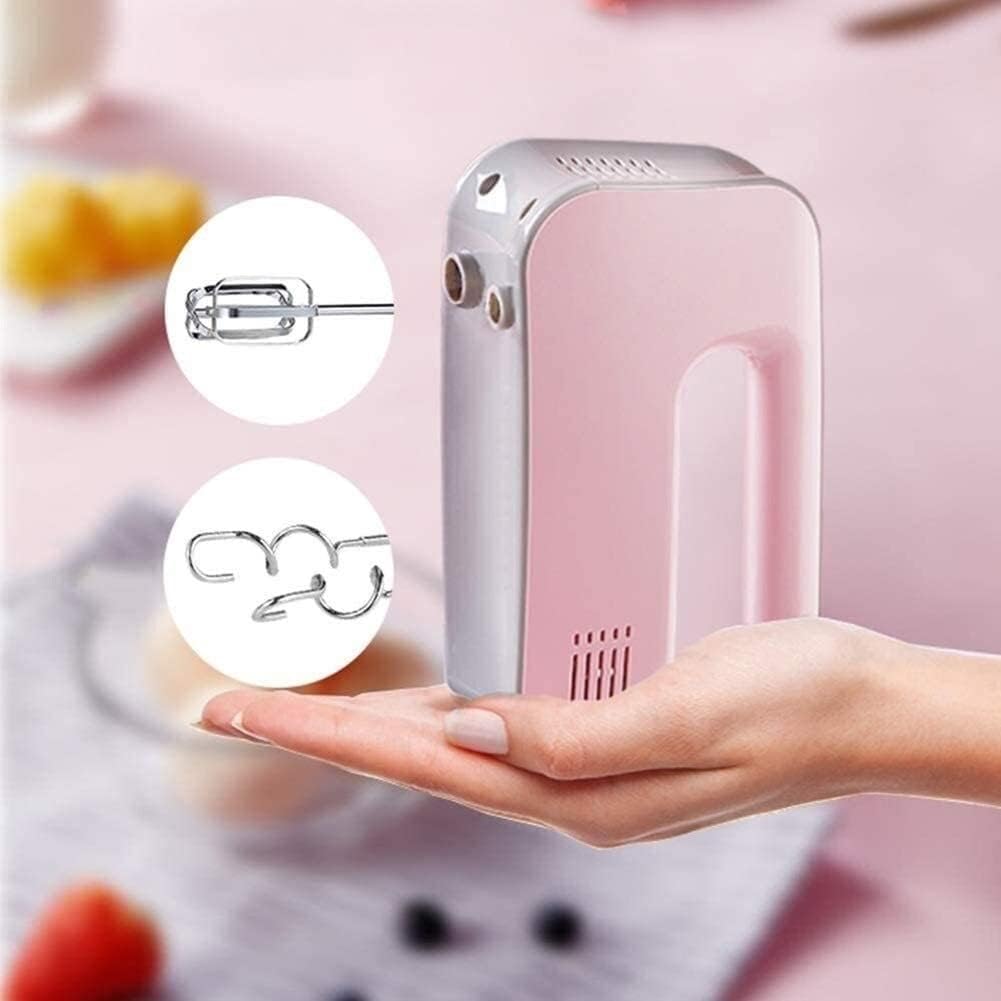 Electric Hand Mixer 5-Speed Hand Mixer Kitchen Handheld Mixer Includes Dough Hooks Whisk and Beaters for Cream Cake Cookies Eggs ()