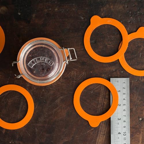 Image of Kilner 6 Pcs Replacement Silicone Seals Ideal for 350ml, 500ml, 1L, 1.5L & 2L Clip Top Glass Containers