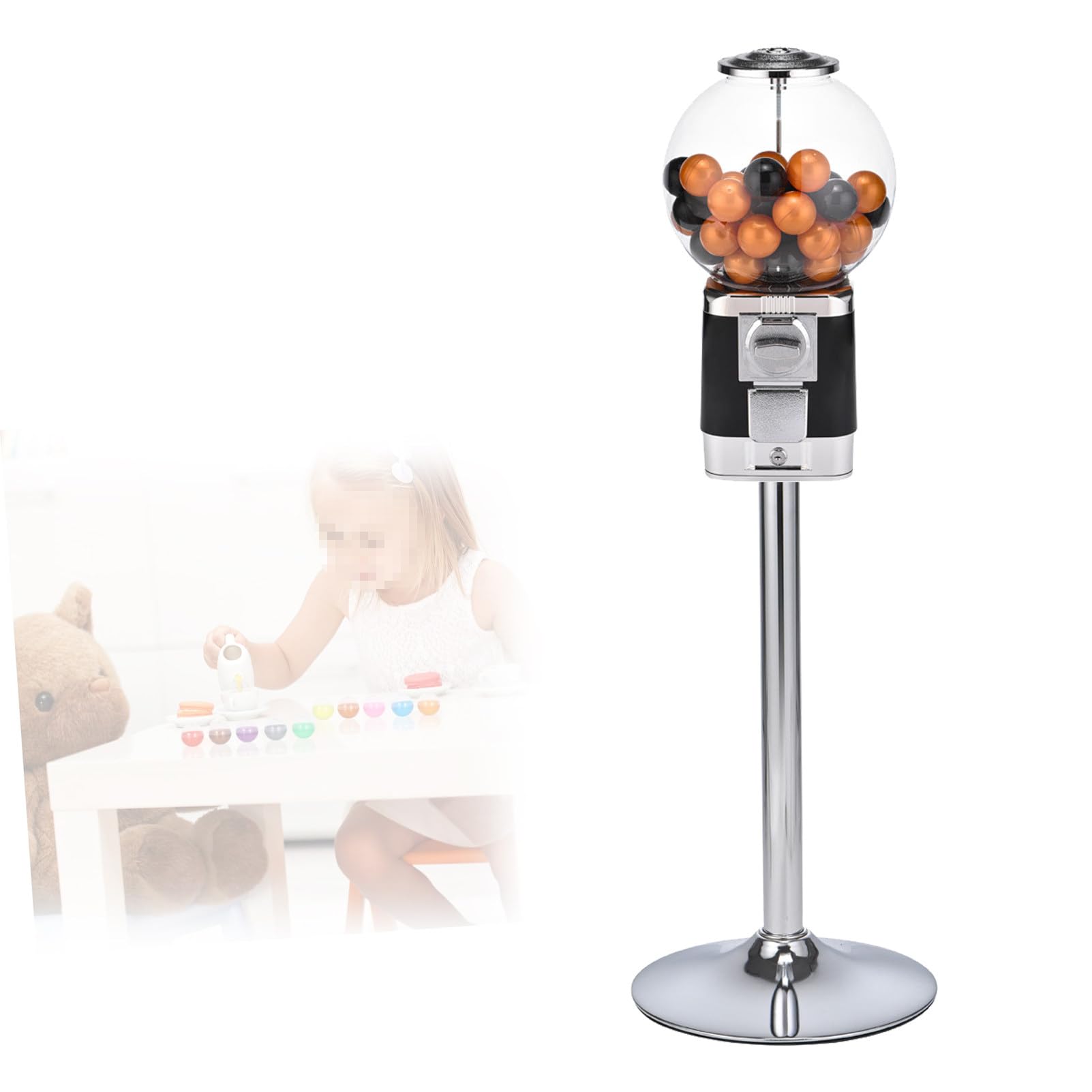 Distributeur automatique de capsules à monnaie avec clés, verrouillable pour jouets, bonbons, magasins de détail