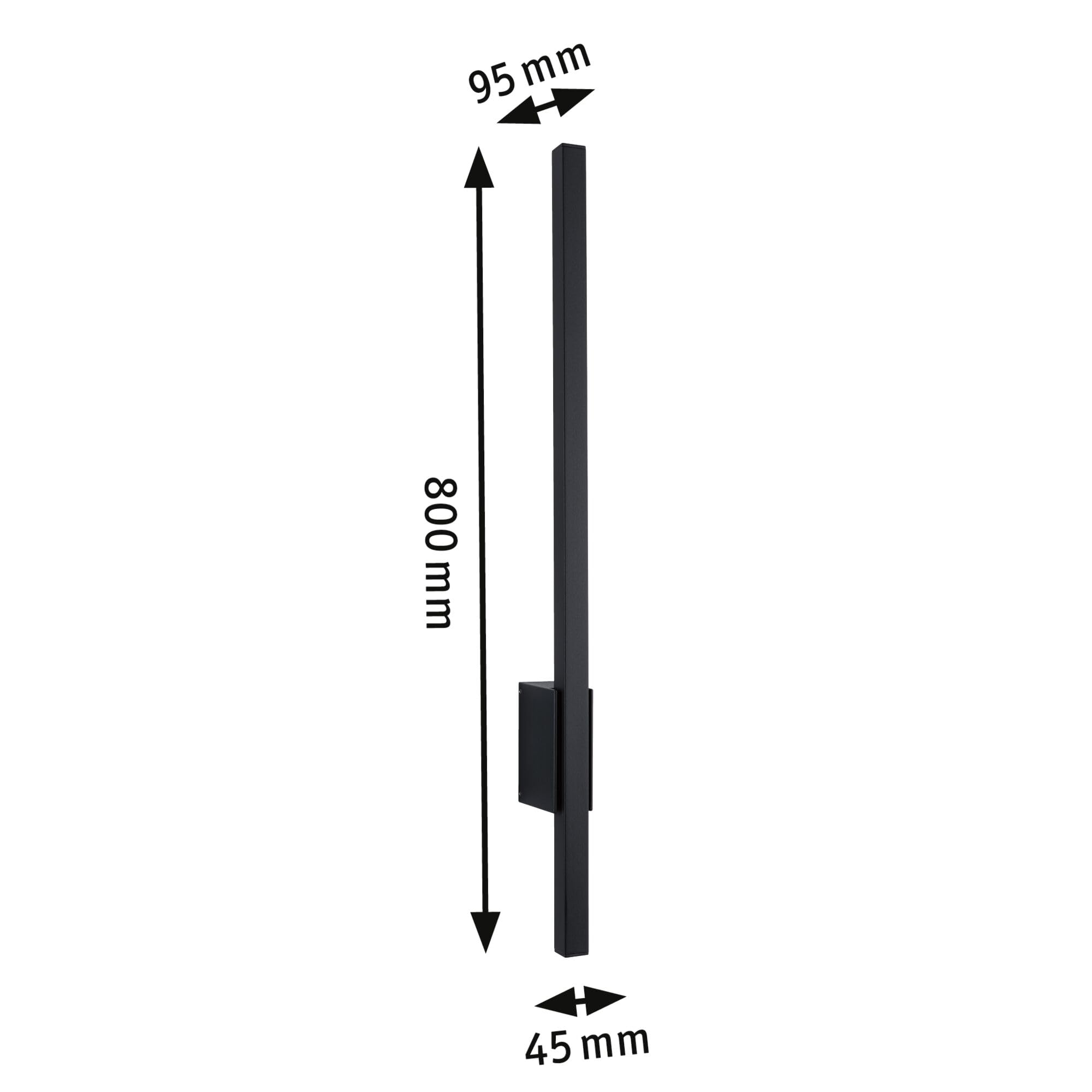 Paulmann 94742 LED Außenleuchte Wandleuchte Stan seewasserresistent IP44 800mm 3000K 11,5W 300lm 230V Anthrazit Alu Warmweiß