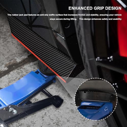Image of Floor Jack Rubber Pad, Cross Beam Jack Adapter, Upgrade Sturdy Rubber Lift Jack Pucks, Universal Jack Adapter Pinch Weld Side Frame Rail Protector Puck /Pad for Your Car, SUV and Vehicles