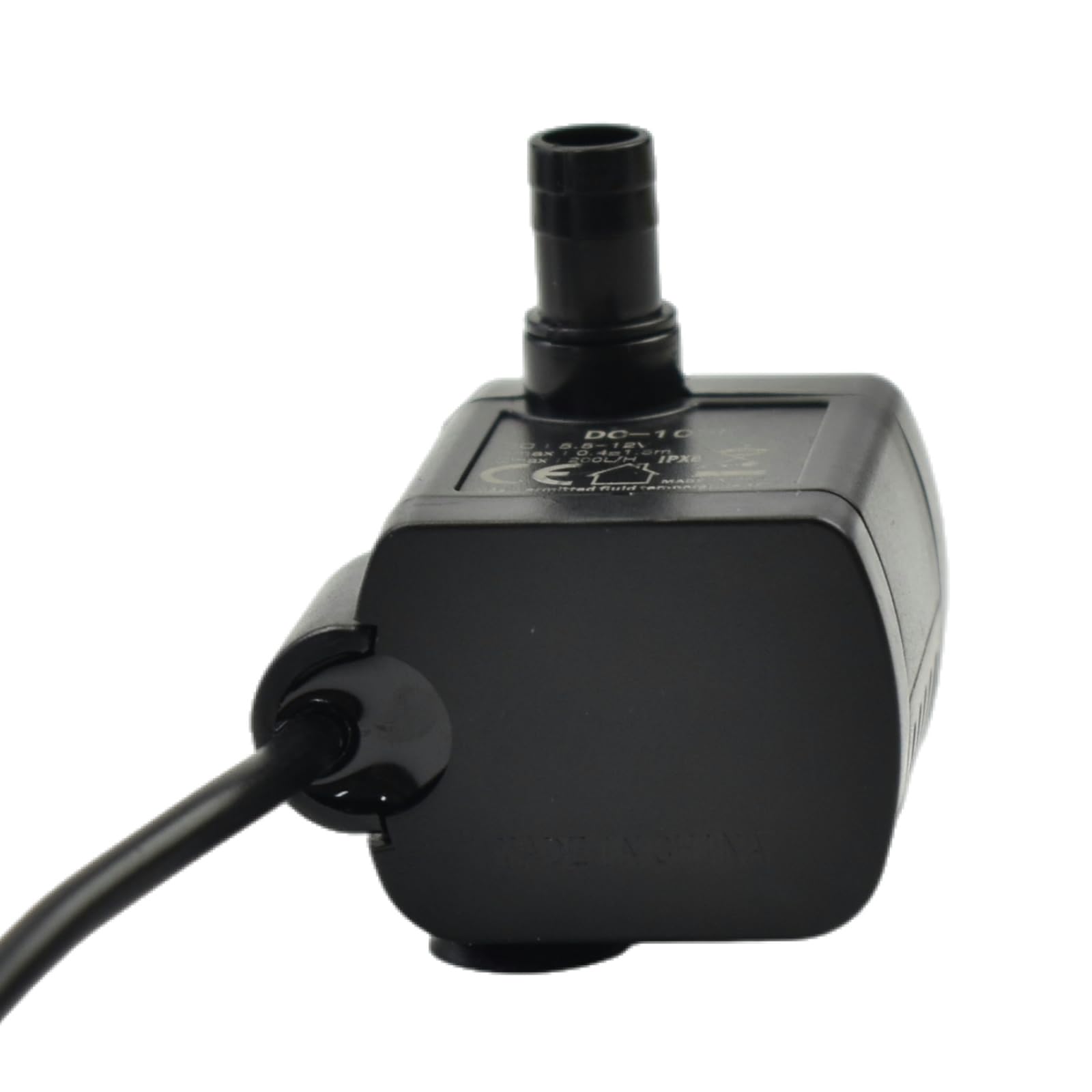 CONQUERALL 2PCS DC 5.5-12V 200L/H mini bomba de sumidero DC sin escobillas bomba sumergible de flujo ajustable para peceras, fuentes de jardín, sistemas de circulación de agua