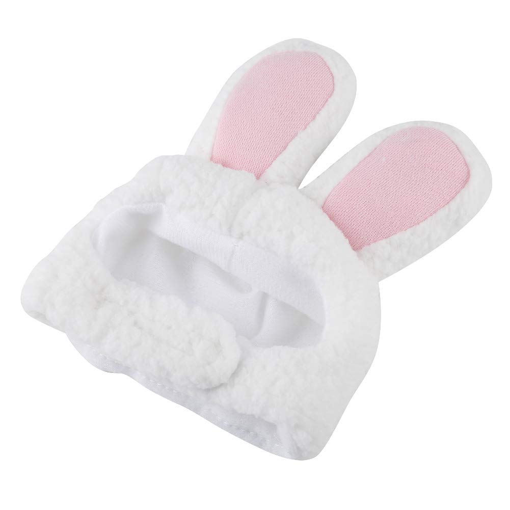 Bunny Hat, śliczny Kostium Pluszowy Kapelusz Królika dla Kotów i Małych Psów Kostium Imprezowy Halloween Akcesoria Nakrycia Głowy