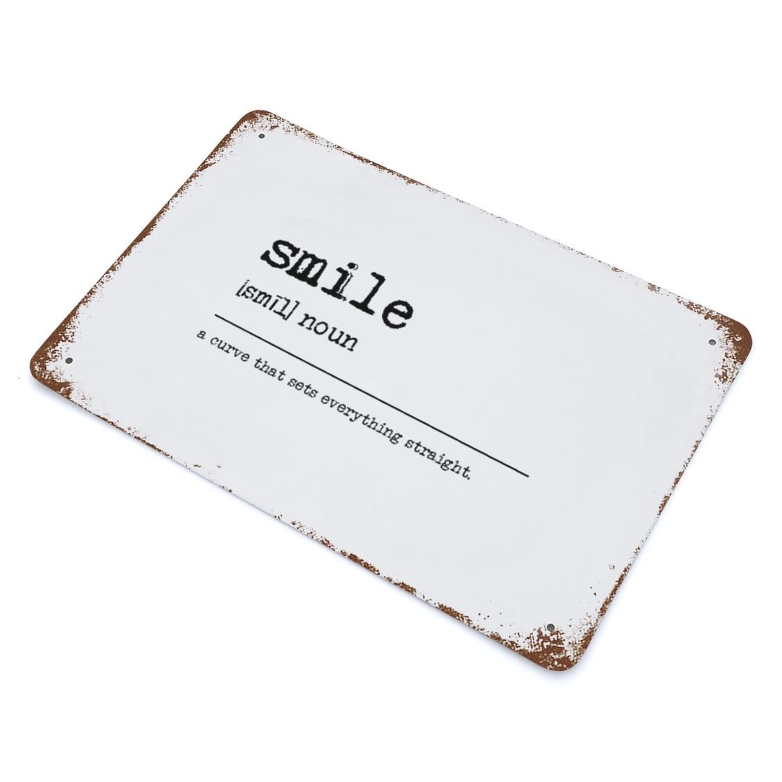 Divertido letrero de metal con texto en inglés «If You Feel Sad I Will Be Your Smile», panel de pared, decoración artística retro para el hogar, dormitorio, bar, cafetería, granja, 8