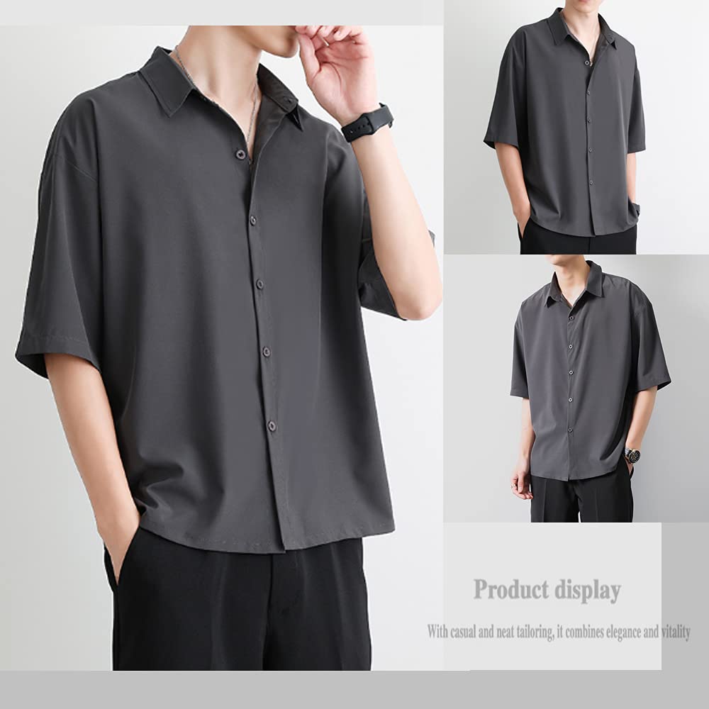 Amazon.co.jp: [ZXCVWWE] シャツメンズプレーン半袖長袖