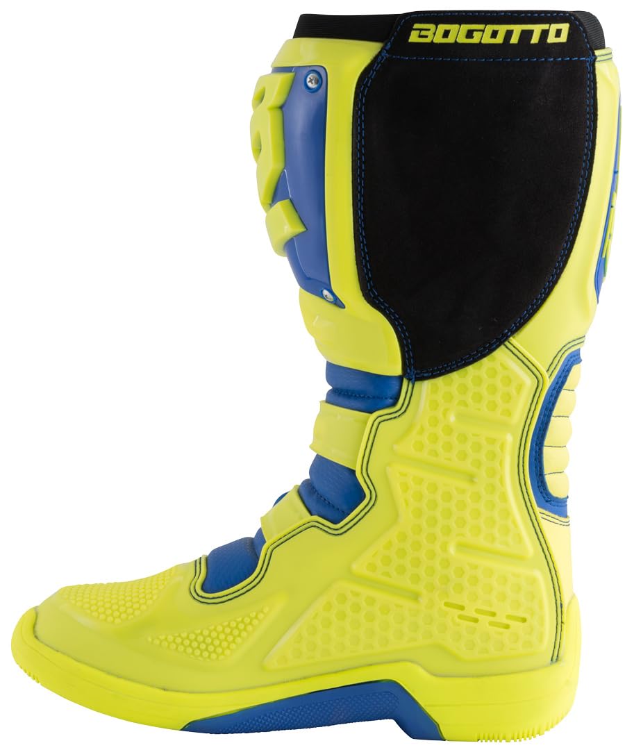 Bogotto MX-6 Motocross Stiefel, blau/gelb, 43 | Motorradschuhe