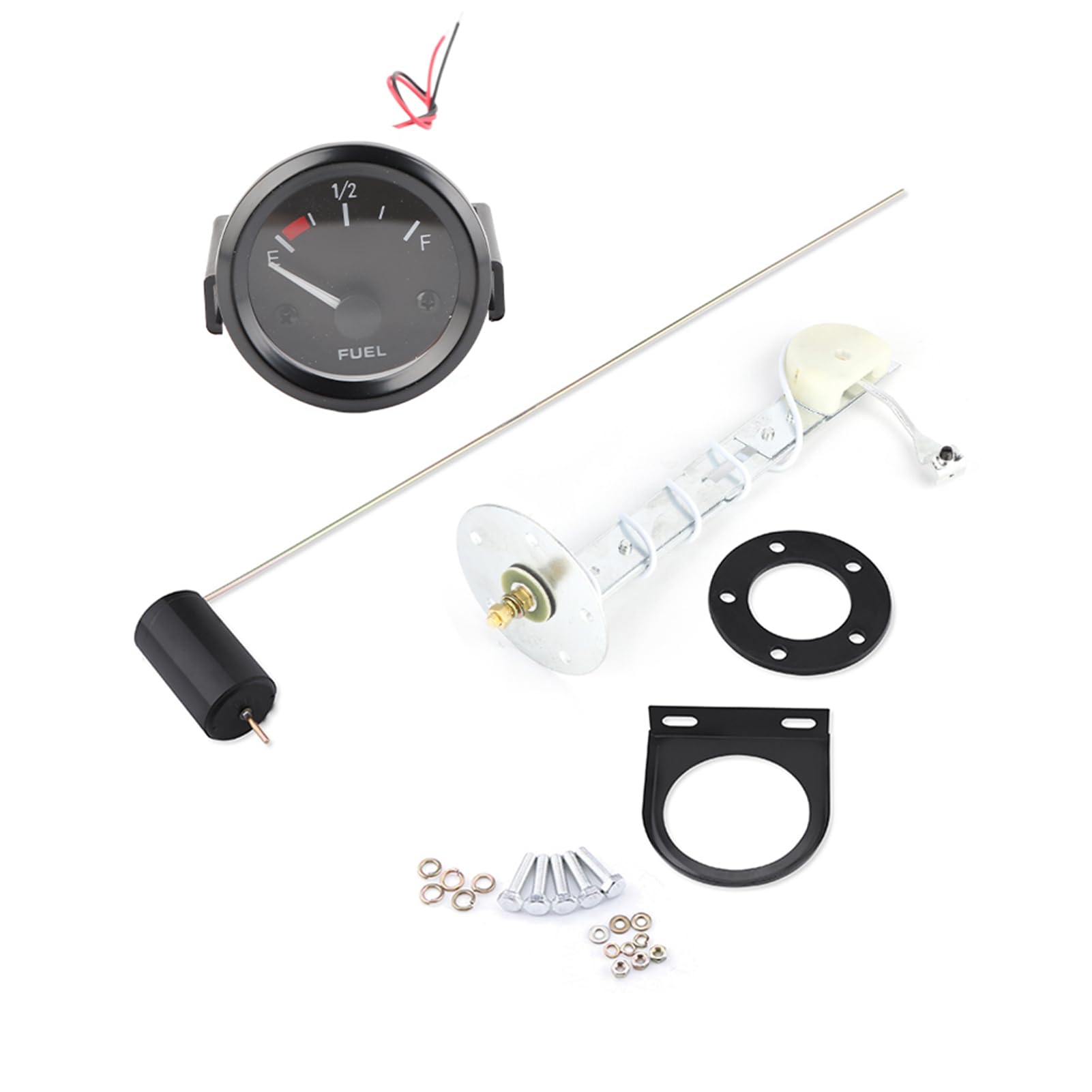Jauge de niveau de carburant universelle 52 mm pour voiture indicateur de niveau de carburant numérique LED E-1/2-F avec capteur de carburant