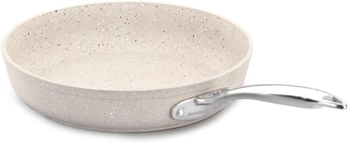 Granita Forged Aluminium Frypan 30X6 cm | Non-Stick Granite Coating | Induction Base Cookware | Silver - KA1896