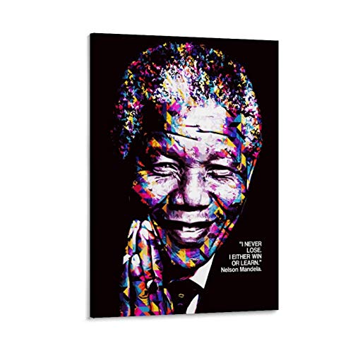 RTYHJ Nelson Mandela Poster décoratif sur toile pour salon, chambre à coucher 30 x 45 cm
