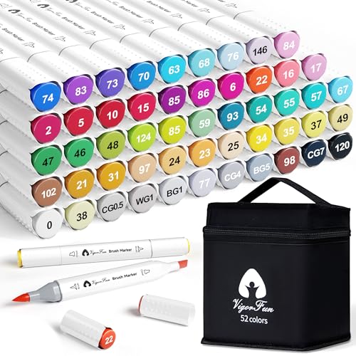 VigorFun 52 Alcohol Markers - 50% Off with Code DBLOVWPE