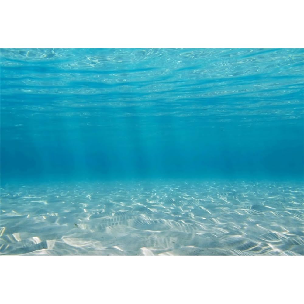 SDOTPMT 10x8ft Unterwasser Welt Polyester Hintergrund Unter Dem Meer  Unterwasser Sonnenlicht Tiefblaues Wasser Wasserpflanzen  Korallenhintergrund Marine Geburtstagsparty Dekor Fotostudio Requisiten, image size:1000x1000