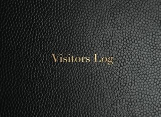 Visitors Book: Black Leather Look | Simplistic sign in register for office, work, business, hospitality, childcare & more | * paperback * 8.5" x 6"