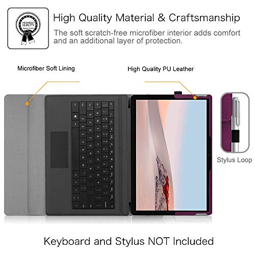 Fintie Case For Microsoft Surface Go 3 (2021) / Surface Go 2 (2020) / Surface Go (2018) - Multiple Angle Viewing Portfolio Business Cover, Compatible With Type Cover Keyboard (Purple) #TOP6