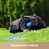 MOVA ViAX 250 Mähroboter Ohne Begrenzungskabel, Empf. 250m², KI-gestützte Kartierung, U-förmige Bahnen, Hindernisvermeidung Dual-Vision, Besserer Kantenschnitt, Für Komplexe Gelände, Appsteuerung – Ansicht 4