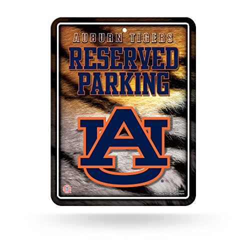 NCAA Auburn Tigers Metal Parking Sign 8.5" x 11" - Great for Man Cave, Bed Room, Office, Home Décor