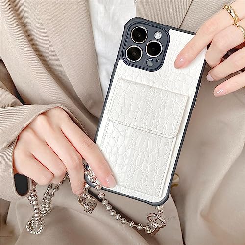 Collier bandoulière en cuir de luxe pour iPhone 14 et SE