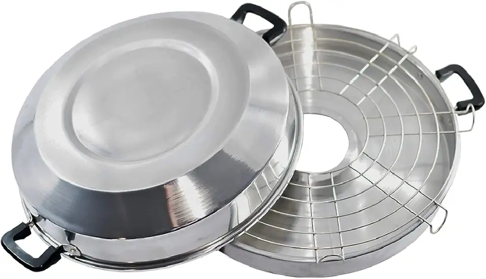 Churrasqueira de Fogão Sem Fumaça Panela Grill a Vapor sem Carvão Grelha Prática para Deliciosos Churrascos em Ambientes Internos