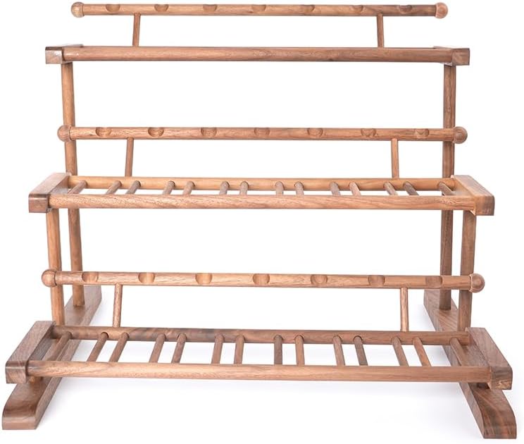 MUXIANG Tobacco Pipe Stand Black Walnut Chinese Sofa Style Pipe Rack Suitable for Pipes Display FA0131 (Shape B)