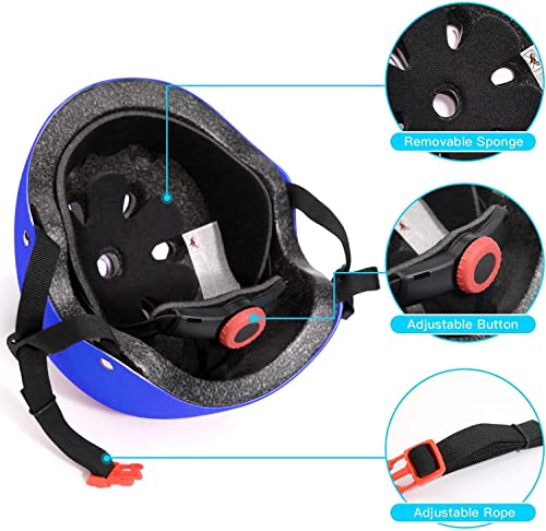 Image of Adjustable Helmet for Ages 3-16 Kids Toddler Boys Girls Youth,Protective Gear with Elbow Knee Wrist Pads for Multi-Sports Skateboarding Bike Riding Scooter Inline skatings Longboard Roller Skate