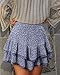 onlypuff Flowy Shorts for Women Ruffle Skorts Cute Mini Skirts Country Concert Outfits Coastal Cowgirl Coachella Outfits Tennis Skort Floral Blue S