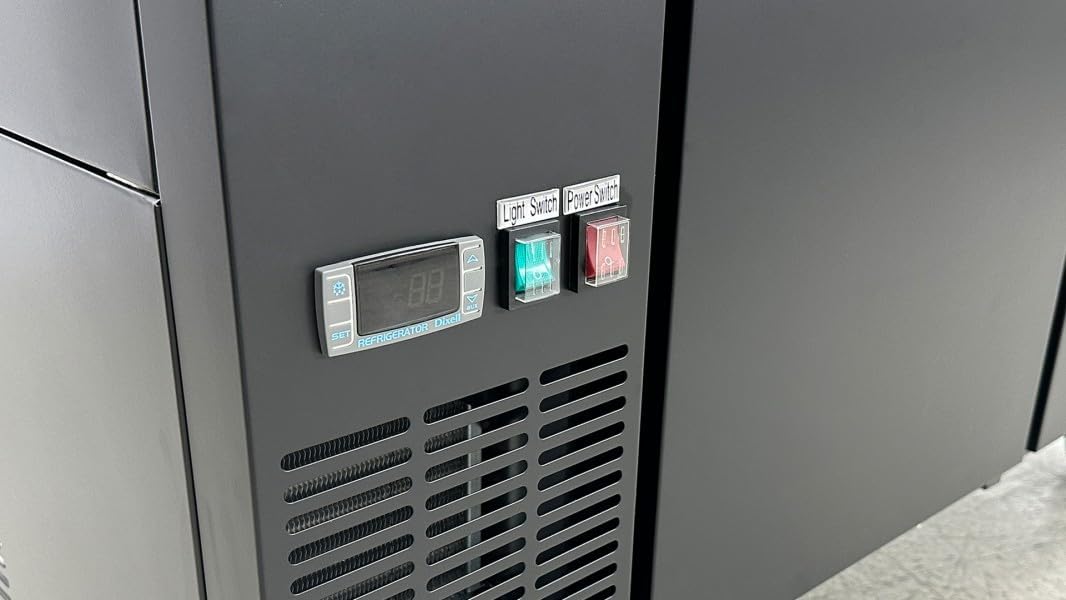 cooler depot Beer Keg Dispenser Kegerator Commercial Refrigerator Beer double Taps 60" - Black, Half-KegX2, TowerX2,2 Taps