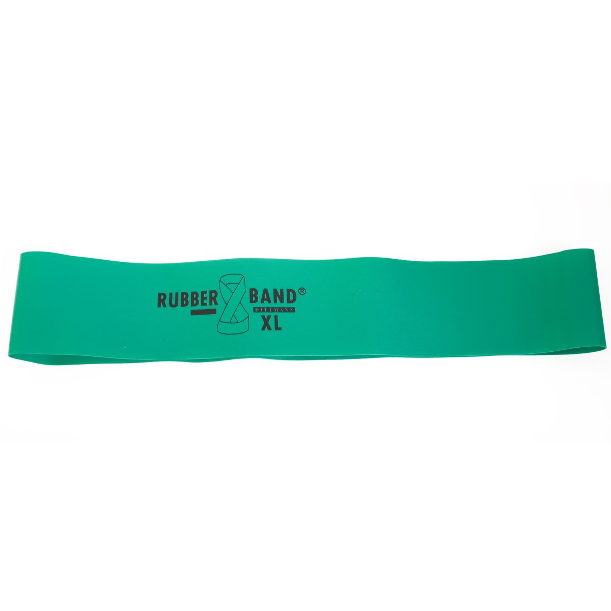 FTM Dittmann® Rubberband XL in Grün (mittel), inkl Übungsflyer, für Muskelaufbau, Krafttraining und Fitness, Expander für Gummiband Sport (20)