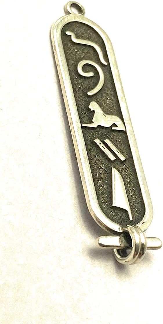 Oxidized Cartouche Personalized Name Necklace, 14k Gold Personalized Handmade, Egyptian Pendant Jewelry Women, Hieroglyph Egypt Name Necklace by HStudio