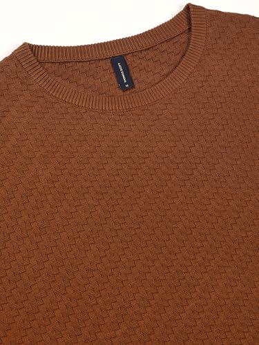 Image of Thomas Scott Men's | Textured | Half Sleeve | Slim Fit | 100% Cotton | Round Neck | Casual Tshirt