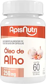 Apisnutri Óleo de Alho 500mg Suplemento Herbal com Alicina 60 Cápsulas
