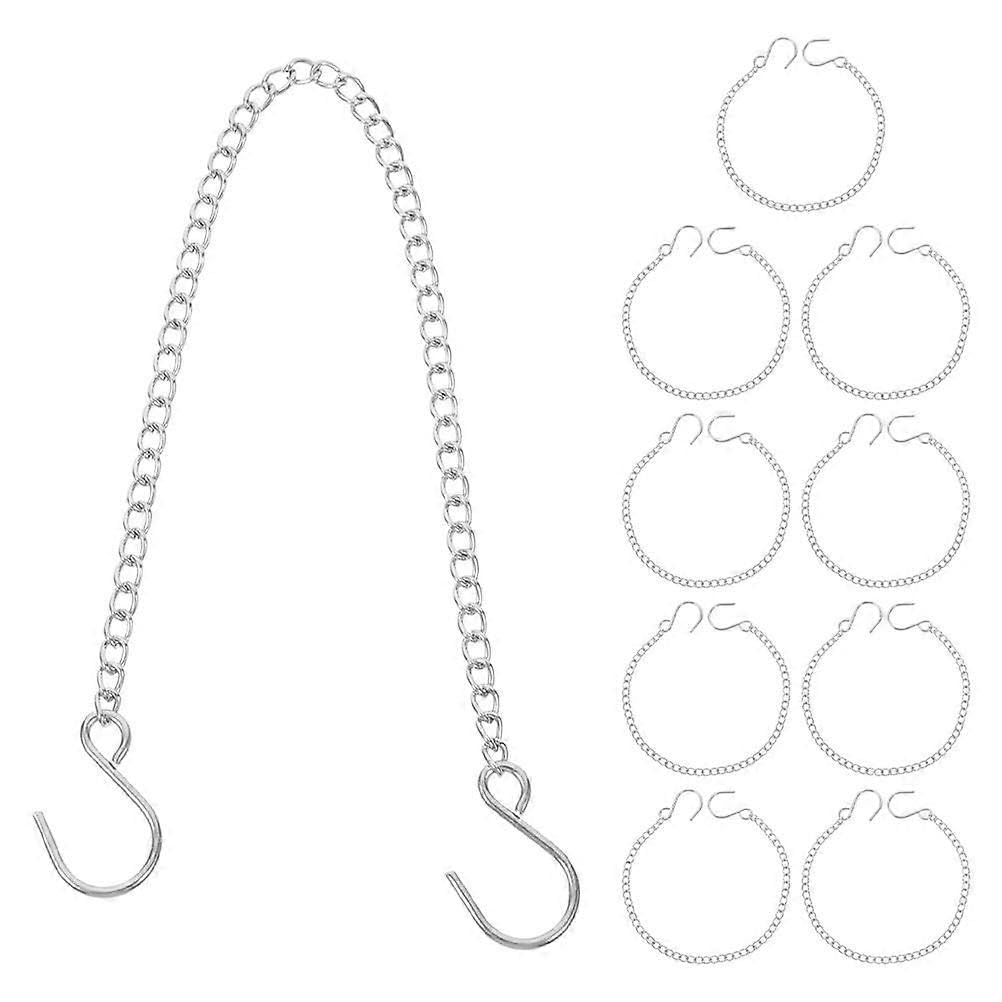 JOYHAPPST 10pcs Stainless Steel Hanging Chains with Hooks for Bird Feeders Chains for Flower Pots Baskets Wind Chimes Baskets Decorative Ornaments