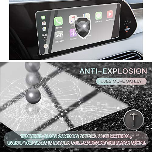 Image of CDEFG 2022 Palisade Screen Protector Center Control Navigation Touchscreen Protector for 2020 2021 2022 Palisade Tempered Glass HD Scratch Resistance (10.25 inch)