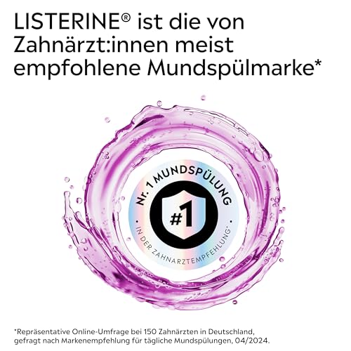 LISTERINE Total Care Zahn-Schutz 500 ml - Testsieger Stiftung Warentest, 6 in 1 Wirkung, 24h frischer Atem, schützt gegen Karies und Zahnfleischprobleme, antibakterielles Mundwasser