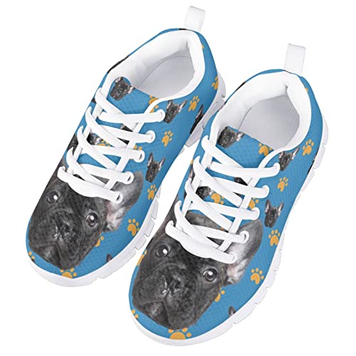 Funny Cat Dog Print Tennis Shoes for Girls and Boys Lightweight Mesh Casual Athletic Running Shoes3