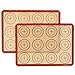 Amazon Brand – Eono Lot de 2 Tapis de Cuisson en Silicone - Antiadhésif Feuille de Patisserie Reutilisable, Toile de Cuisson Plaques de Four pour Macaron Biscuit Pain Pâte - 29,2x21,6 cm
