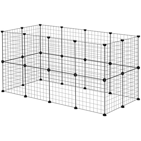 EUGAD Valla Metálica para Mascotas, Jaula Modular Cover