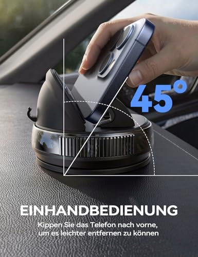 JOYROOM Handyhalterung Auto Armaturenbrett [Gel & Saugnapf] Universelle Handy Halterung Auto kompatibel mit dicken Hüllen bis zu 19 mm, Car Phone Holder für iPhone/Samsung/Google/Android Smartphones