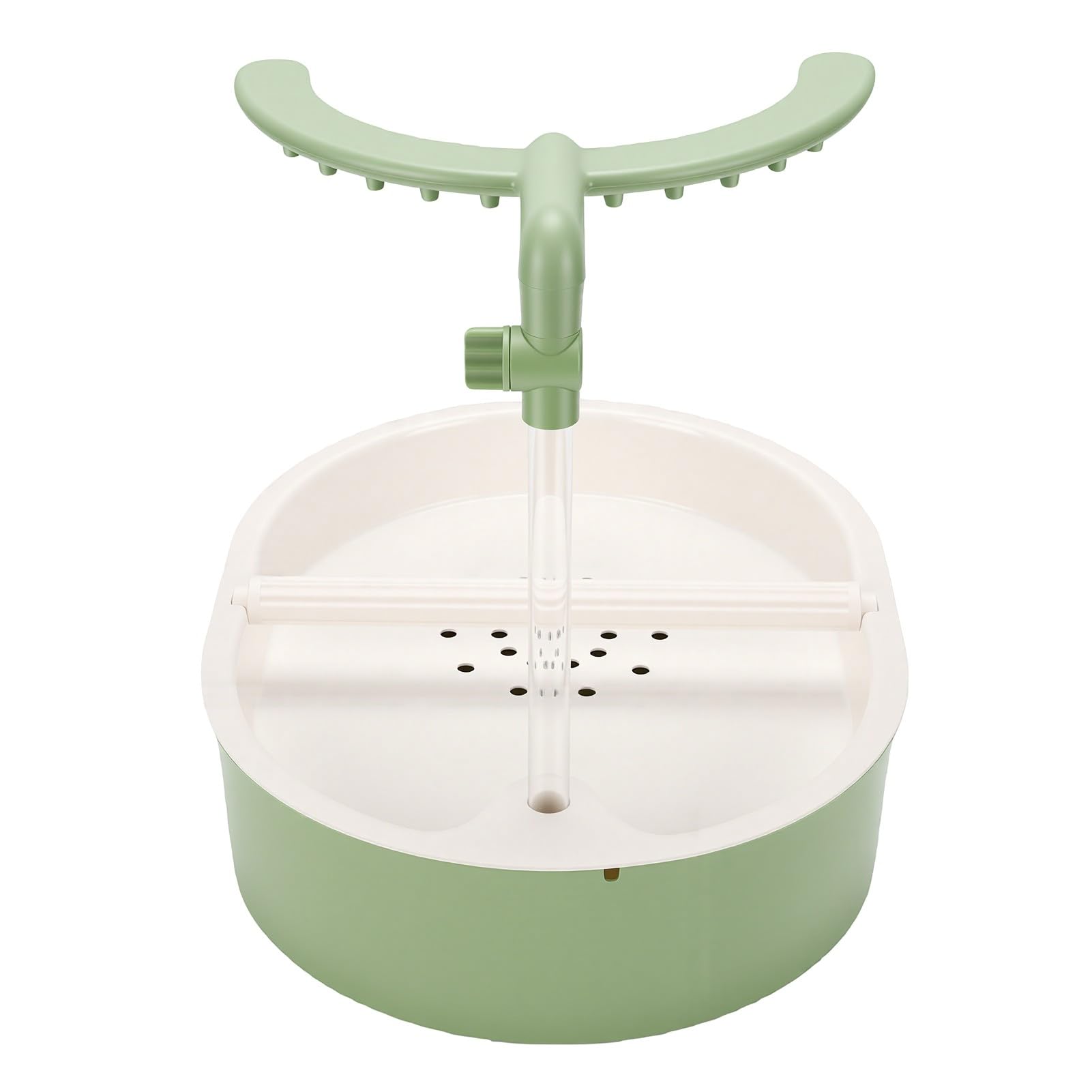 Asixxsix Baignoire pour Perroquets, Double Mode, Circulation d'eau Silencieuse, Douche Automatique pour Oiseaux, pour L'intérieur