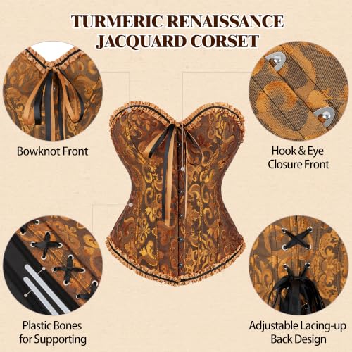 Image of frawirshau Women's Overbust Costume Corset Renaissance Victorian