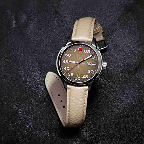 Image of ANNEFIT Watch Band 19mm, Quick Release Textured Padded Leather Straps with Gold Buckle for Men and Women (Gold)