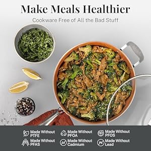 Gotham Steel 12 Pc Ceramic Pots and Pans Set Non Stick, Kitchen Cookware Sets, Pot and Pan Set, Ceramic Cookware Set, Non Toxic Cookware Set, Non Stick Pots and Pan Set, Oven Dishwasher Safe - Copper Gotham Steel 12 Pc Ceramic Pots and Pans Set Non Stick Kitchen Cookware Sets Pot and Pan Set Ceramic Cookware Set Non Toxic Cookware Set Non Stick Pots and Pan Set Oven Dishwasher Safe Copper