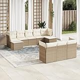 Photo Gallery qnhdfrt set di 10 pezzi in rattan pe con cuscino beige per terrazza, giardino e balcone Photo Gallery qnhdfrt set di 10 pezzi in rattan pe con cuscino beige per terrazza, giardino e balcone