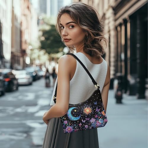 Image of Handbag for Women Leather Underam Shoulder Bag with Zipper Fashion Work Purse Waterproof Travel Wallet