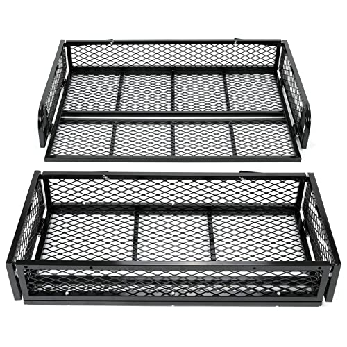 ALMULOO ATV Cargo Basket Set, 2-Piece Steel Mesh Racks