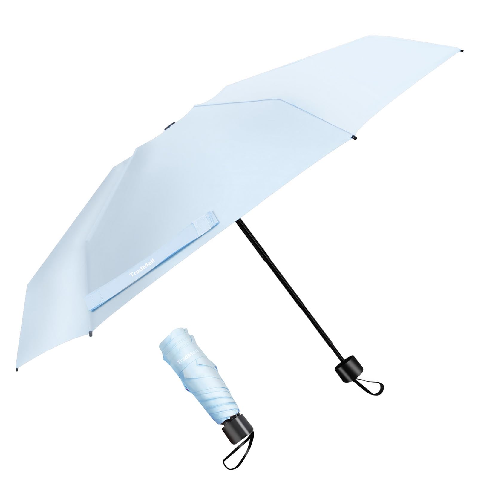 Mini Travel Umbrella, Portable Lightweight Compact Parasol with 95% UV Protection for Sun & Rain