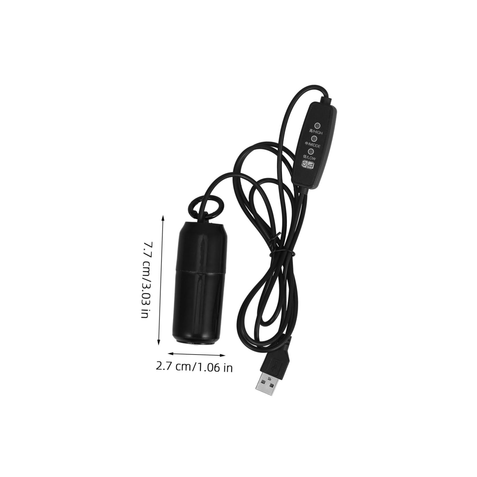 Sosoport Portable USB Mini Air Pump for Aquariums Quiet Operation Tiny for Small Tanks Enhances Aesthetic Appeal Convenient Charging